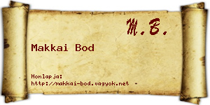 Makkai Bod névjegykártya
